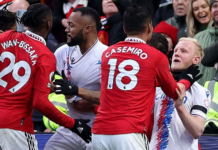 Manchester United i Crystal Palace zostały ukarane przez FA po masowej bójce graczy