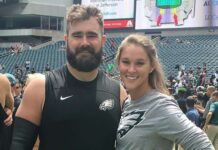 Jason Kelce zdradził jak nazwie dziecko, jeśli żona urodzi podczas jego meczu w Super Bowl 2023