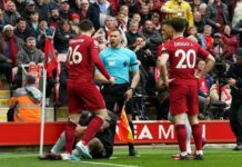 Aż ośmiomeczowy zakaz dla sędziego asystenta Constantine Hatzidakisa, za incydent na Anfield?