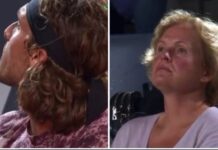 Wściekły Tsitsipas wyprasza swoją matkę z widowni!