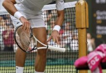 Novak Djokovic ukarany rekordową grzywną za rozbicie rakiety w finale Wimbledonu