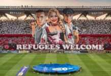 Agencja ONZ ds. uchodźców skrytykowała oprawę kibiców Legii Warszawa