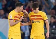 Cubarsí skończył trening przed czasem po zderzeniu z Lewandowskim