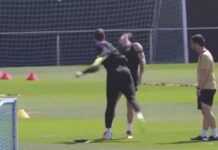 Aktorstwo godne Oscara z Barcelony gwiazdy Wojciech Szczęsny i Robert Lewandowski