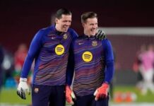 Szczesny wspierał swojego kolegę z drużyny